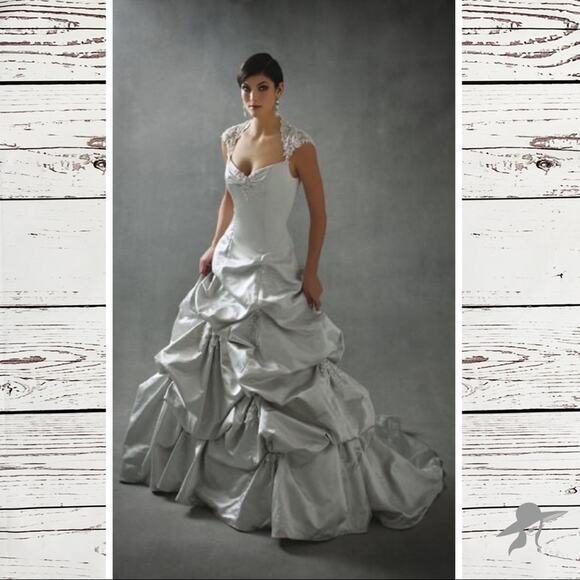 Cosmobella Platinum 7352: Beaded Lace Pickups - Picture 1 of 10
